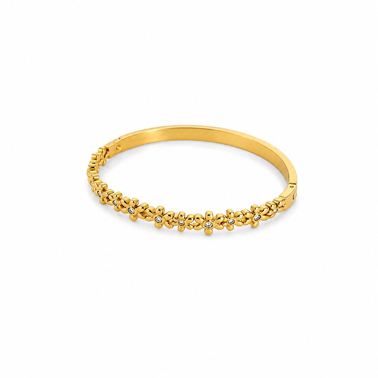 Flower Stone Gold Necklace