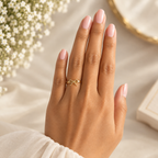 Line Bow Gold Ring