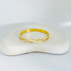 Zella Gold Bangle Bracelet (Side Open)