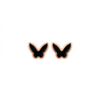 Rose Gold Butterfly Stud Earrings