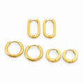 Elongated Oval Combo Earrings