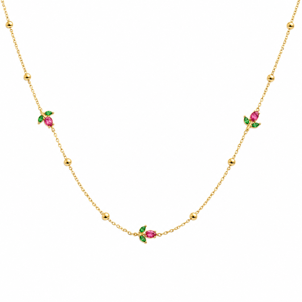 Pink Tulip Necklace