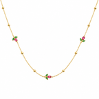 Pink Tulip Necklace