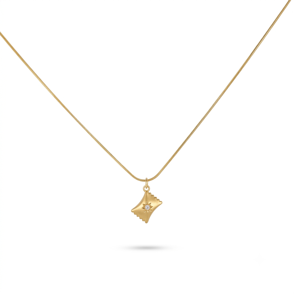 Starlight Pillow Gold Necklace