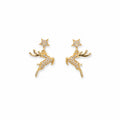Star Deer Gold Earrings