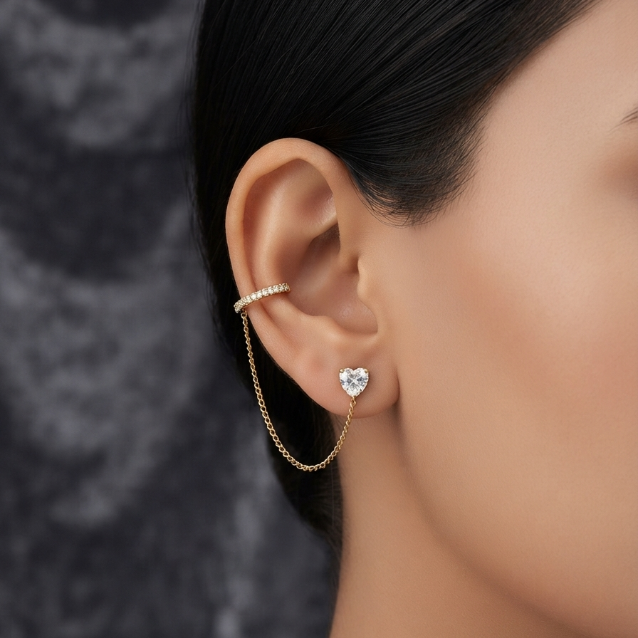 Heart Earcuff (Pair)