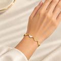 Gold & White Bracelet