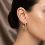 Textured Oval Shaped Earring