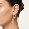 Radiant Wheel Gold Earrings