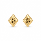 Woven Square Gold Earrings