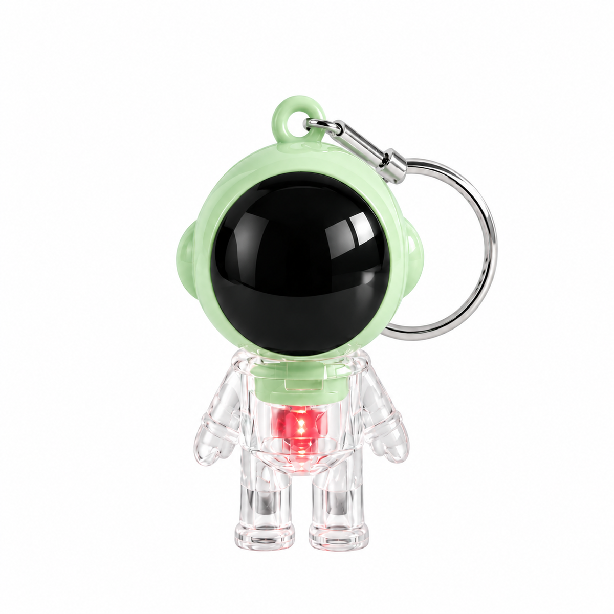 Pista Green Astronaut LED Keychain