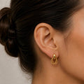 Double loop Gold Earrings