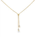 White Flower Gold Necklace (Adjustable Size)