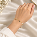 Double Sided Tiny Clover Bracelet