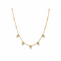 Rectangle Stone Gold Necklace
