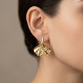 Ginkgo Gold Earrings