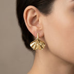 Ginkgo Gold Earrings