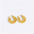Radiant Wheel Gold Earrings