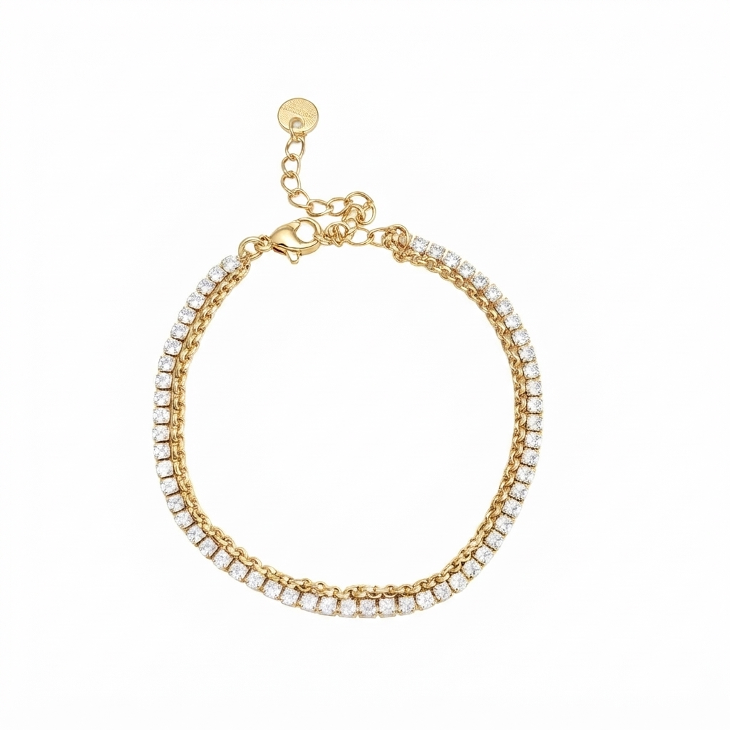 Crystal Layered Tennis Bracelet