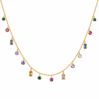 Large Square & Round Necklace