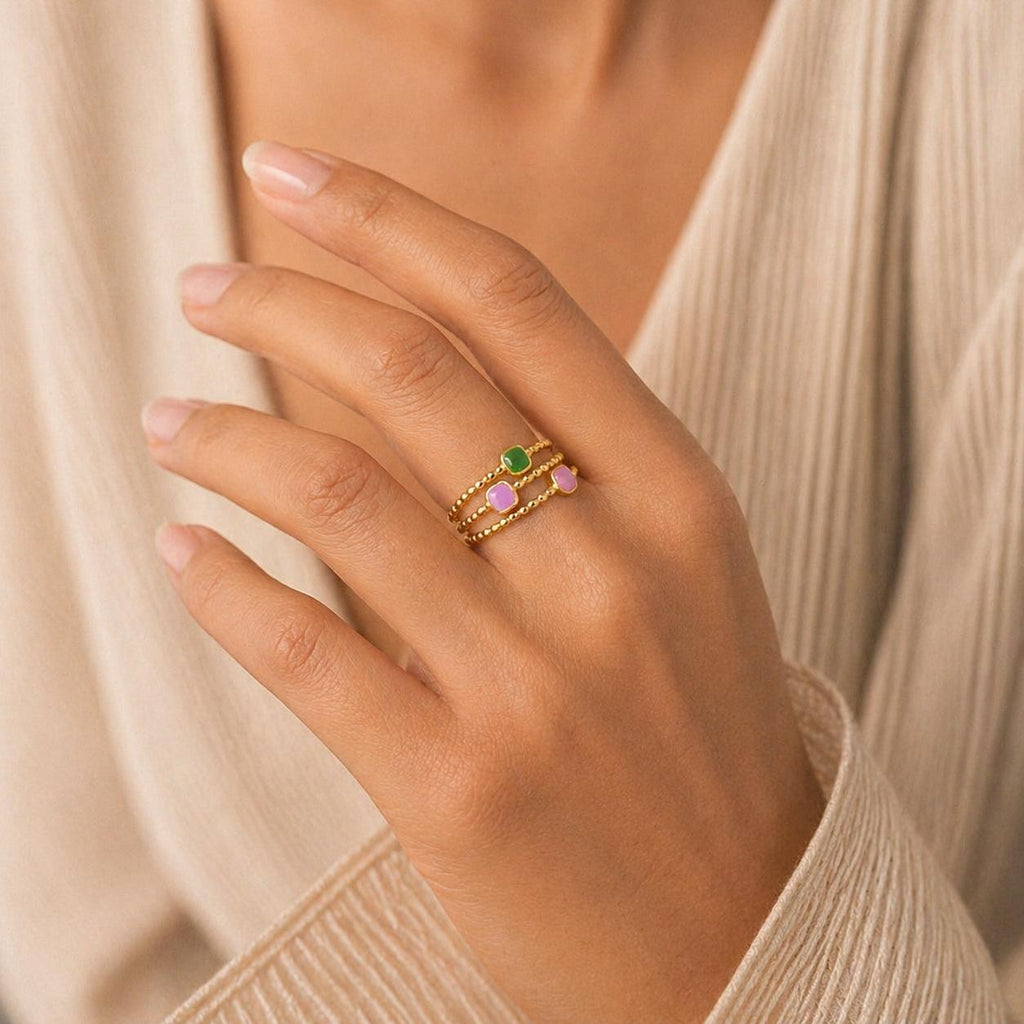 Iris Layered Gold Ring (Adjustable size)