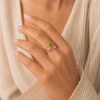 Iris Layered Gold Ring (Adjustable size)
