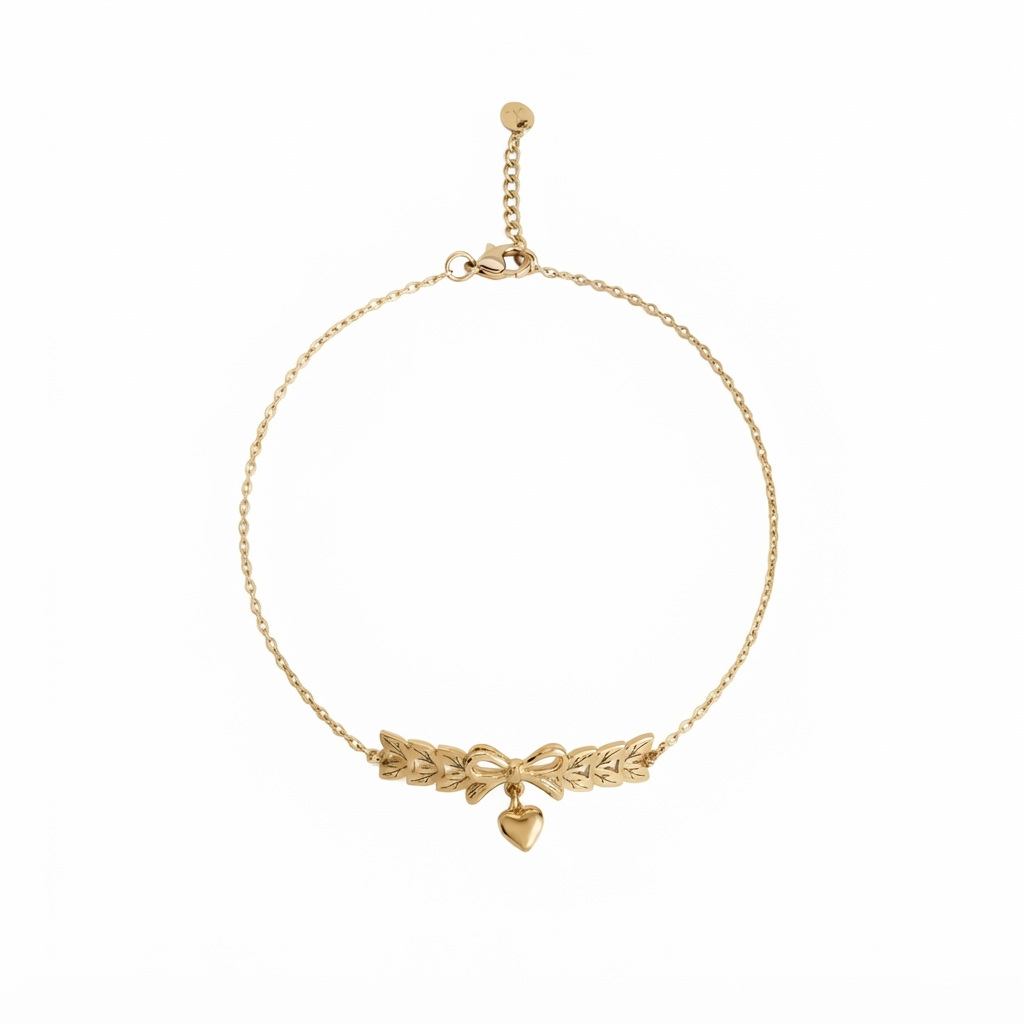 Love Bow Gold Bracelet