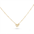 Ivory Heart Gold Necklace