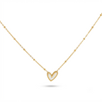 Ivory Heart Gold Necklace