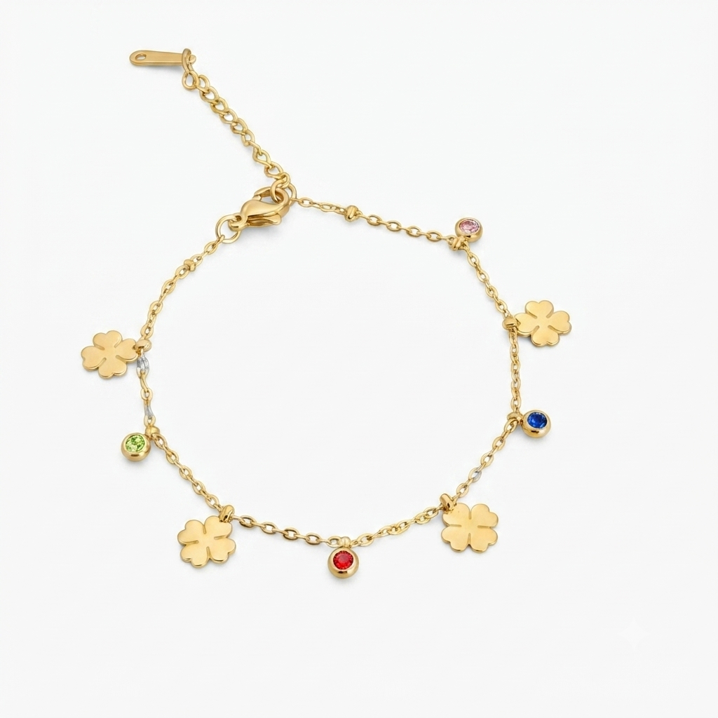 Clover Charm Gold Bracelet