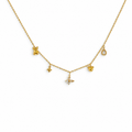 Crystal Butterfly Charms Necklace