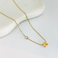 M Diamond Gold Necklace