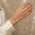 Bow Charms Bangle Bracelet (Side Open)