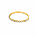 Round Stone Gold Bangle Bracelet
