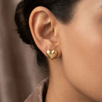 Dot Heart Stud Earrings