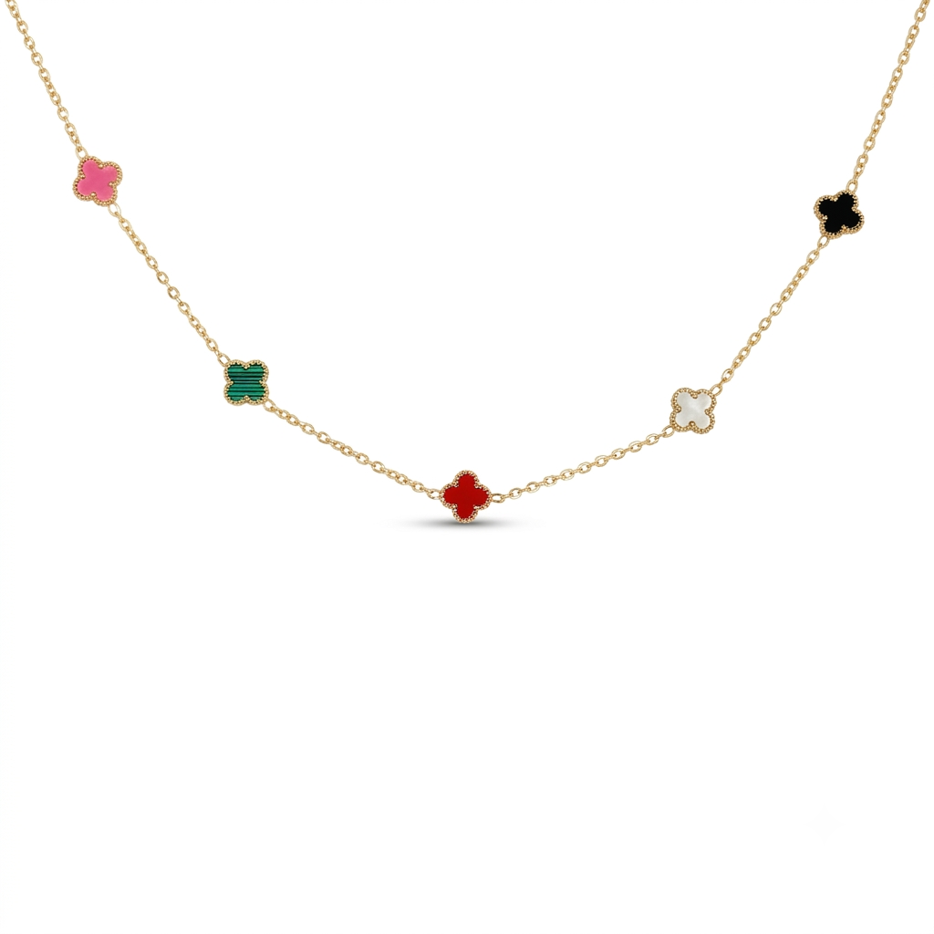 Clover Multi Gold Necklace