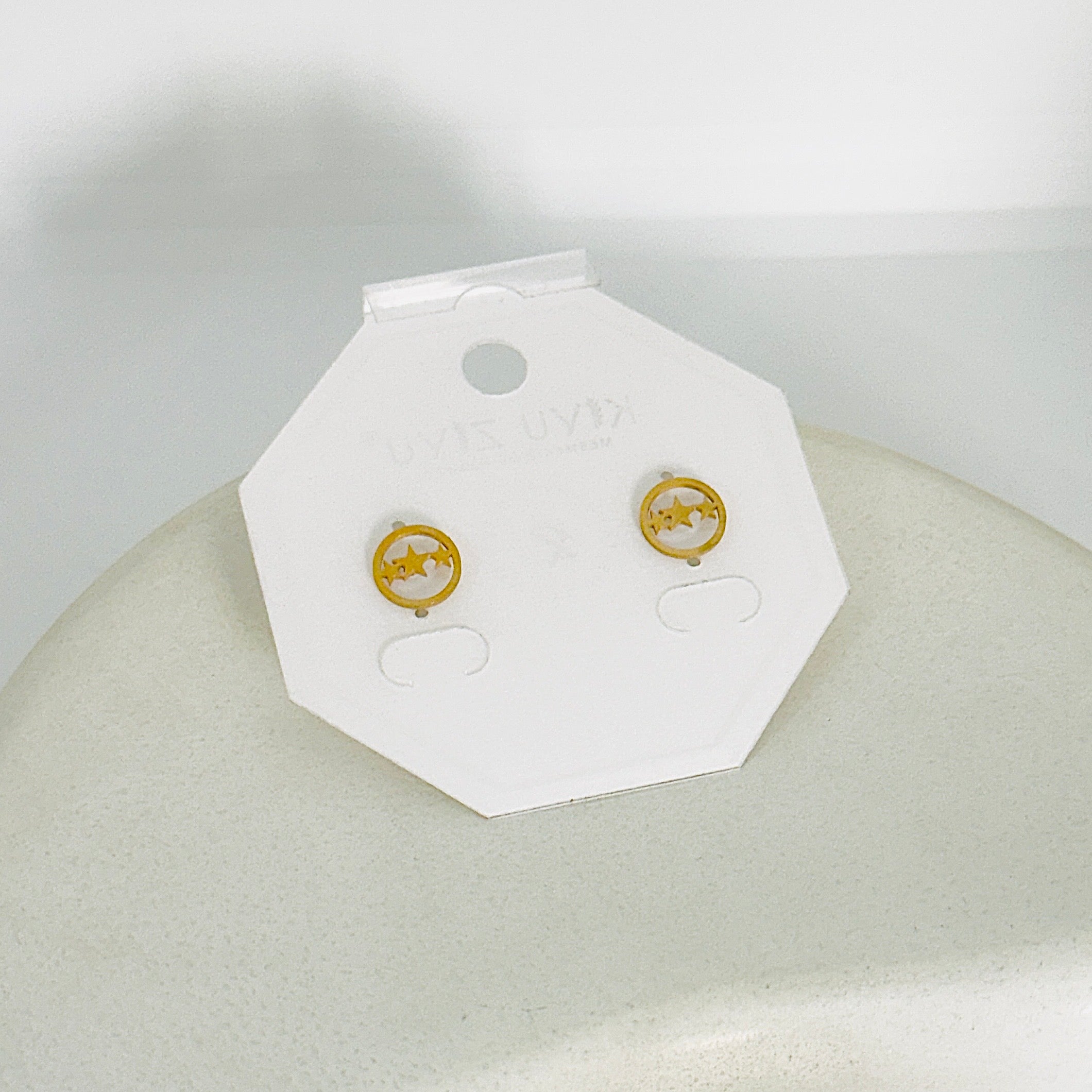 Star Elegance Gold Stud Earrings