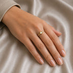 Round Disk Gold Ring
