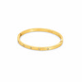 Stone Gold Thin Wrist Bangle Bracelet