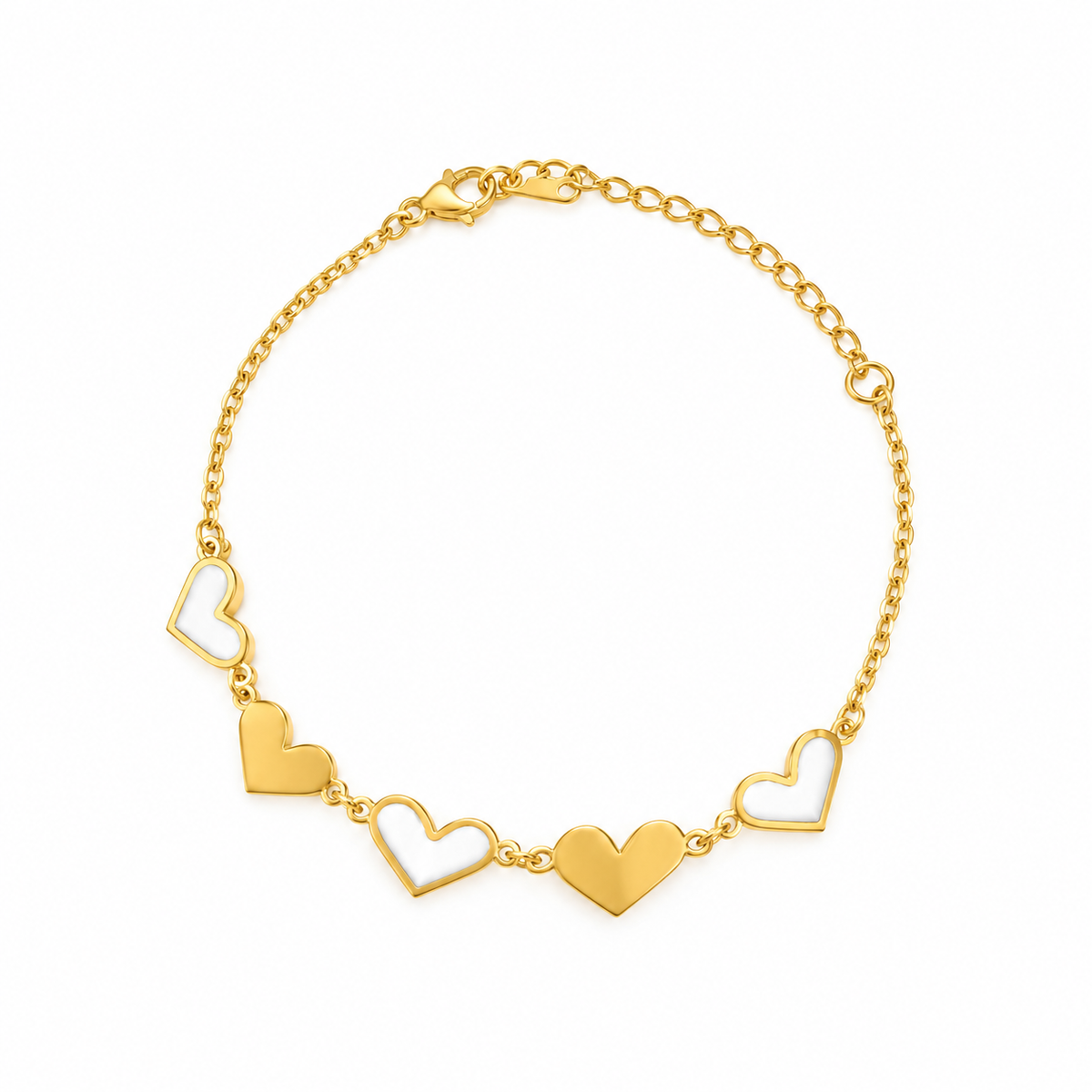 Gold & White Bracelet