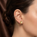 Flower Hanging Earringcuff (Pair)