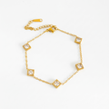 Square Stone Gold Bracelet