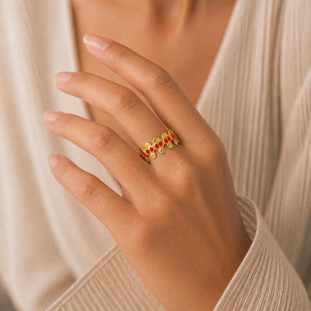 Eliza Red Gold Ring (Adjustable size)