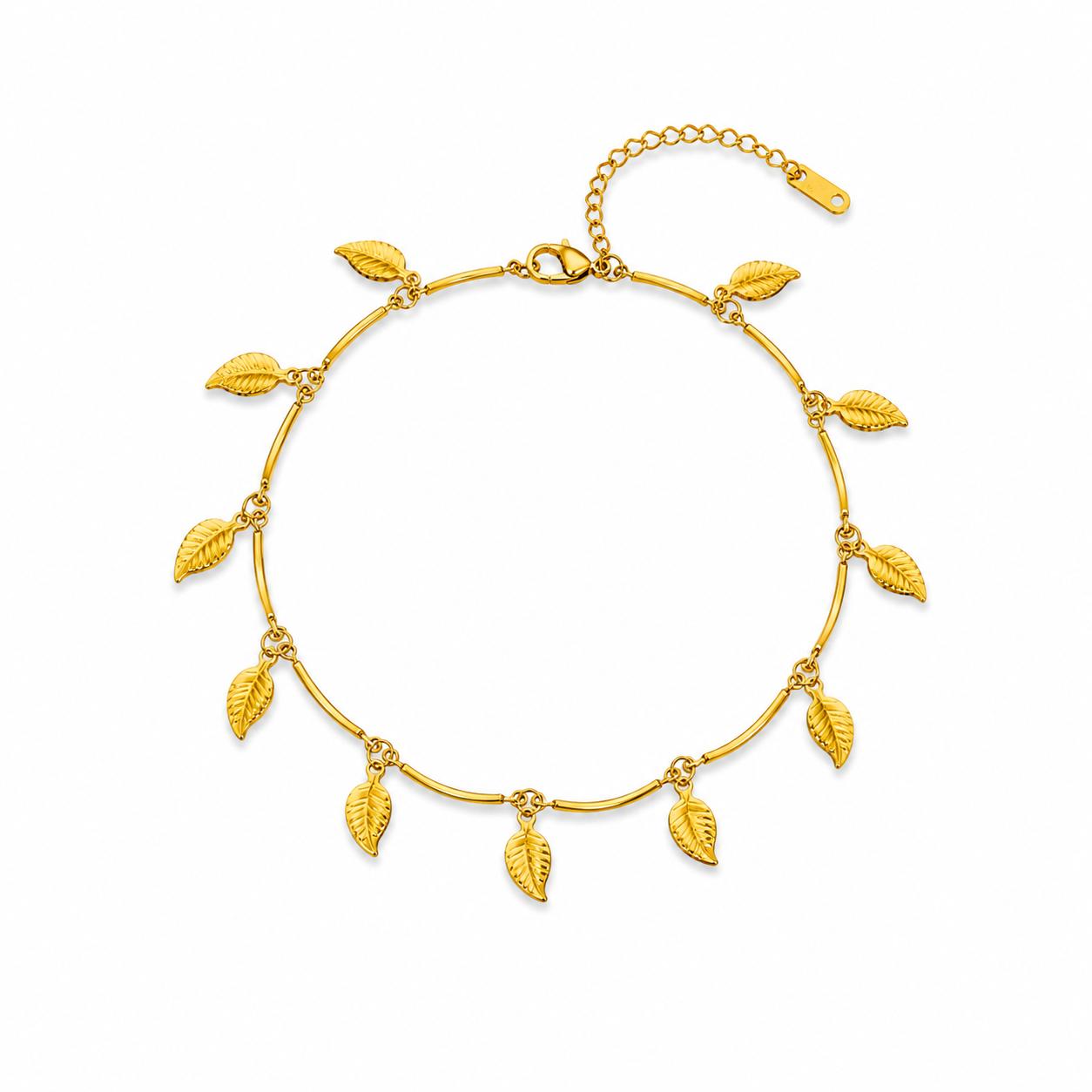 Leaf Gold Anklet (Pair)