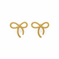 Bow Gold Earrings