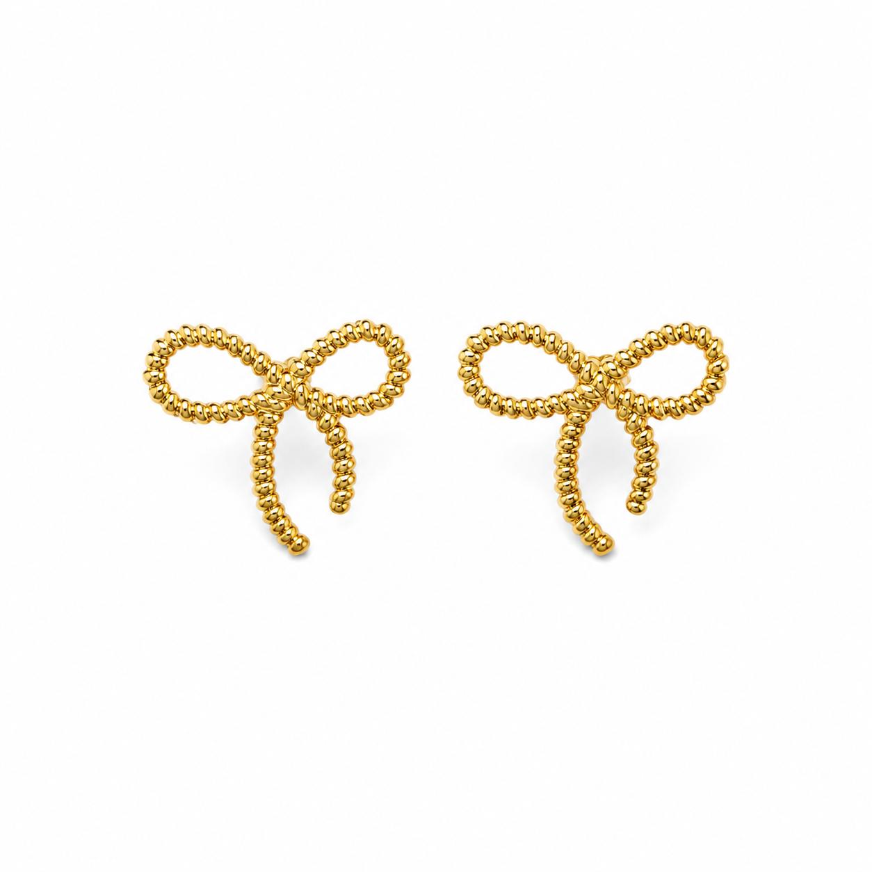 Bow Gold Earrings