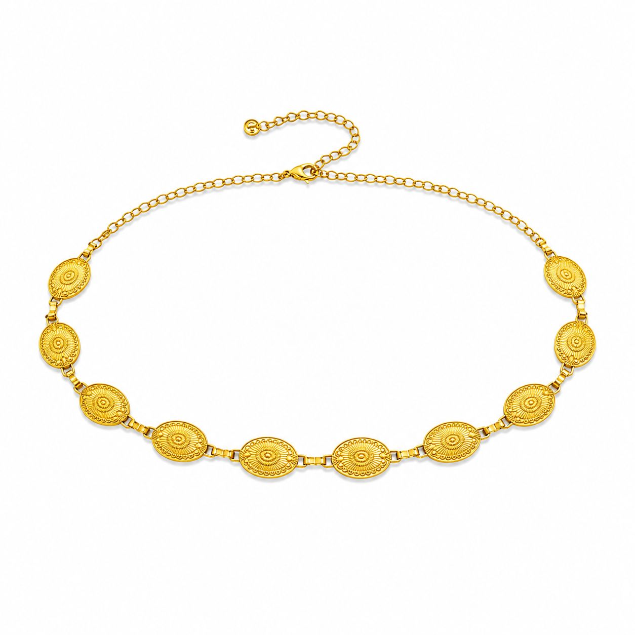 Oval Gold Waist Belt