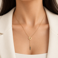 Round Fall Gold Necklace