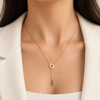 Round Fall Gold Necklace