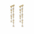 Stoned Gold Earrings